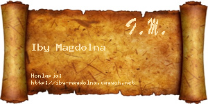 Iby Magdolna névjegykártya