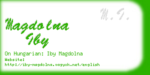 magdolna iby business card